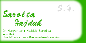 sarolta hajduk business card
